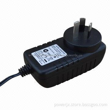 EU/AU/UK/KC/USA/plugs with CE/RoHS/CCC/FCC/SAA approved of 12V/2A, 24V/1A 24W wall plug power